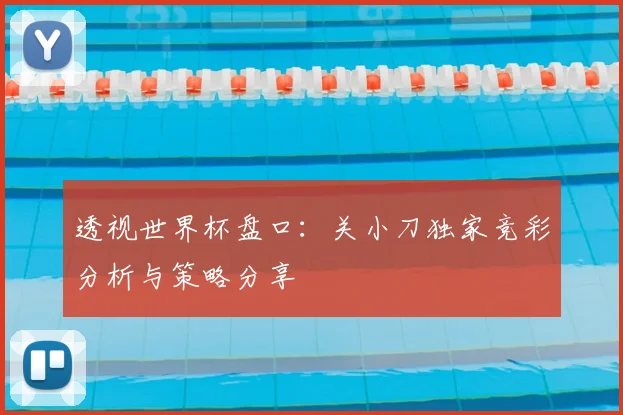 透视世界杯盘口：关小刀独家竞彩分析与策略分享